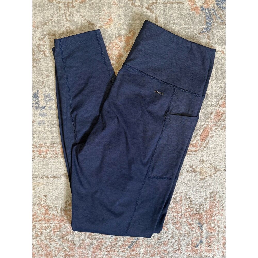 Mondetta Performance Luxury Women's High Rise Pocket Leggings Blue Size Large - Picture 1 of 6